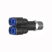 Mehrfachverteiler mit Außengewinde 4 Fach drehbar...