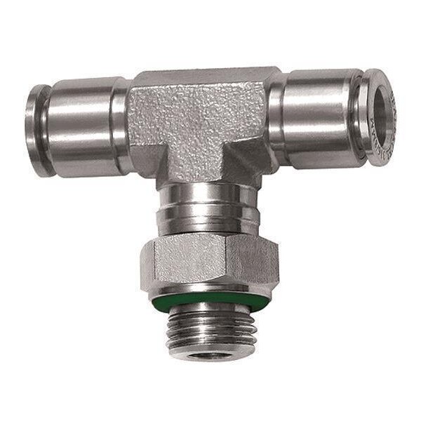 T-Steckverschraubung Edelstahl 1.4404 drehbar Außengewinde zylindrisch mit O-Ring (FPM)