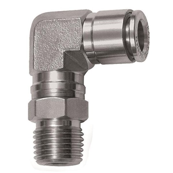 L-Steckverschraubung Edelstahl 1.4404 drehbar Außengewinde konisch