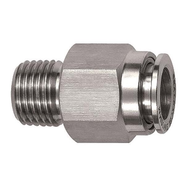 Gerade Steckverschraubung Edelstahl 1.4404 Außengewinde konisch mit Außensechskant