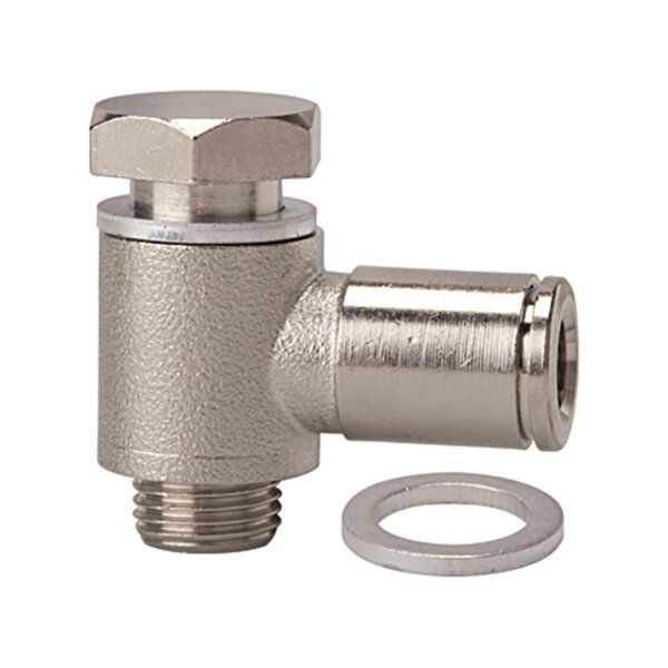 L-Steckverschraubung mit Außensechskant metallica Außengewinde zylindrisch mit O-Ring