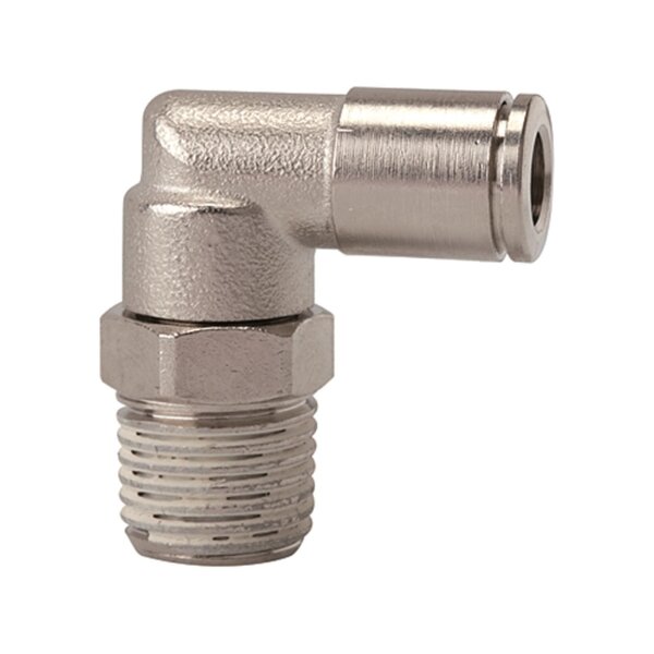 L-Steckverschraubung metallica drehbar Außengewinde konisch mit Gewindebeschichtung