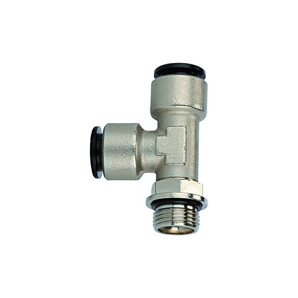 T-Steckverschraubung Steckanschlüsse in L-Form click-clock drehbar Außengewinde zylindrisch mit O-Ring