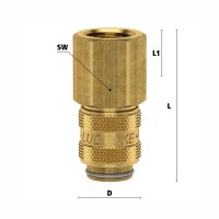 Schnellverschlusskupplung ESM NW 5 Messing mit IG