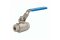 Zweiteiliger Edelstahlkugelhahn V4A IG x IG mit Edelstahlgriff blau