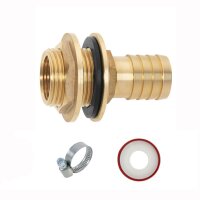 GEKA® Regentonnen-Anschluss Set Messing mit Tülle