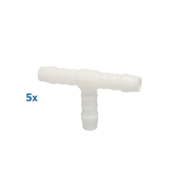 T-Stück 90° Schlauchverbinder aus Kunststoff - POM - Pack (5 Stück)